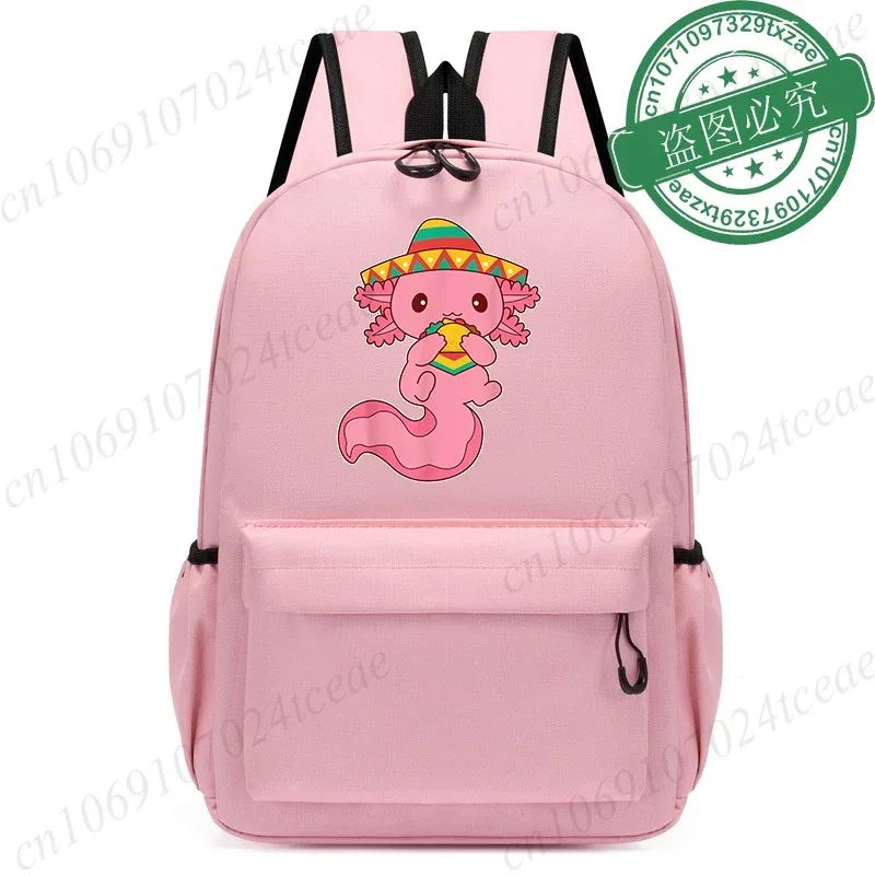 boba axolotl sacs kawaii enfants sac à dos enfants dessin animé maternelle sac d'école cartable retour à l'école bookbag mochila bookbag