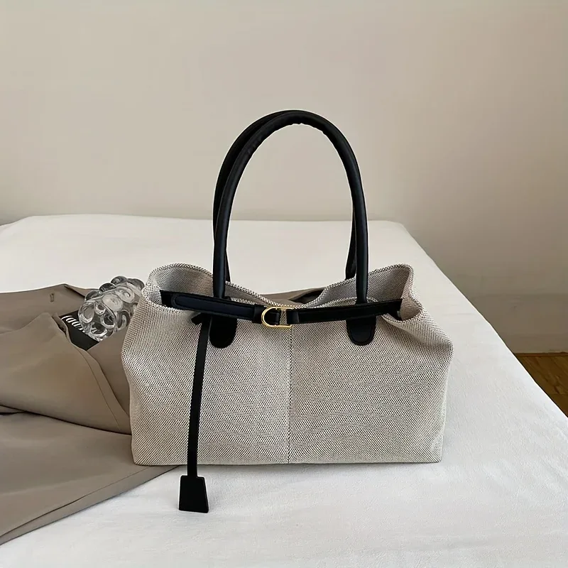 sac fourre-tout rétro de grande capacité pour femmes, sac à main de voyage en matériau durable adapté au fitness, à la natation et au shopping