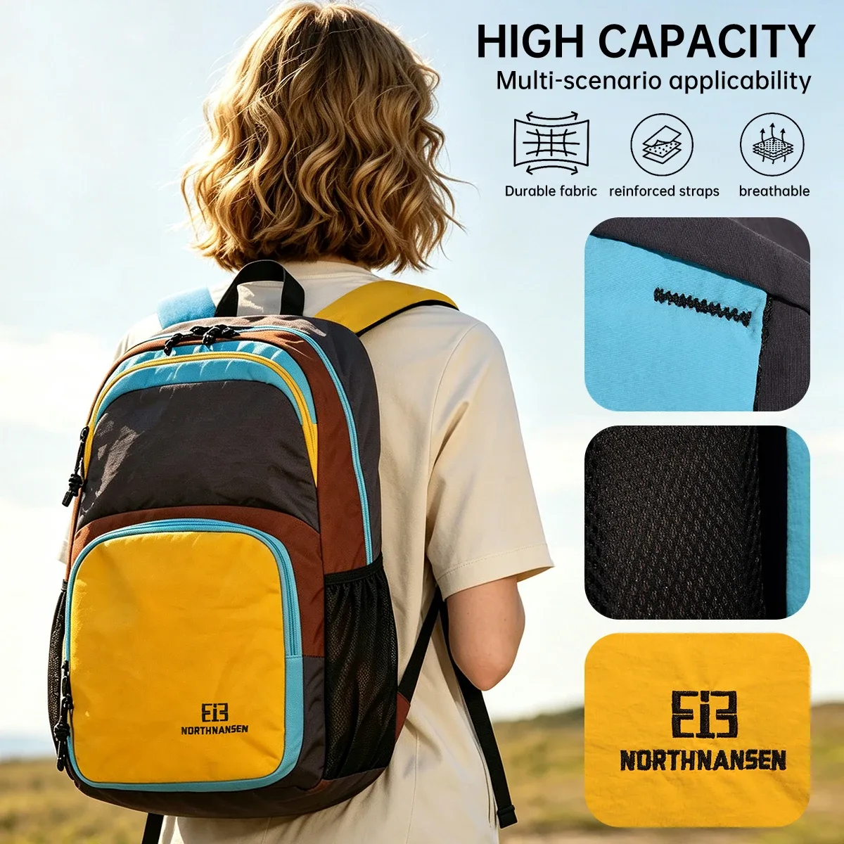 sac à dos de voyage léger pour hommes, sac à dos imperméable pour la randonnée et l'alpinisme pour femmes, sac à dos polyvalent pour ordinateur portable pour étudiants universitaires, sac à dos pour lycéens