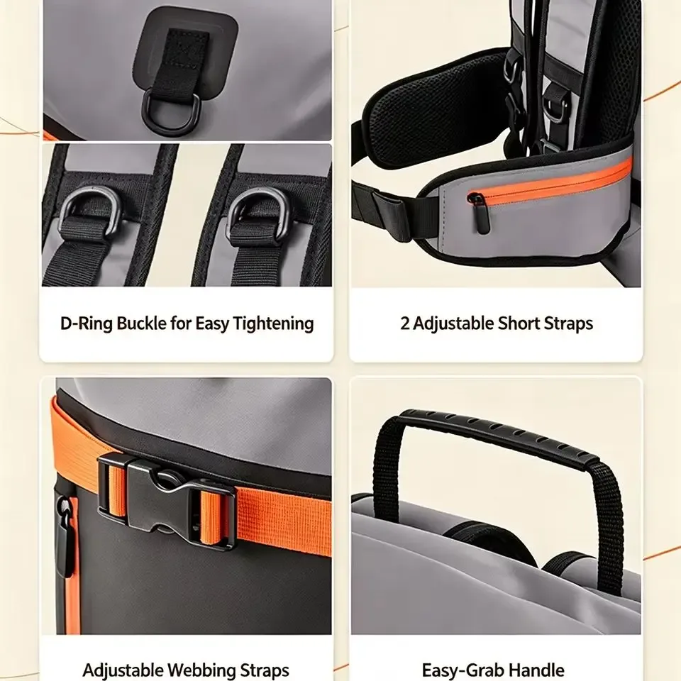 sac à dos imperméable d'extérieur 40l, résistant à l'usure, grande capacité, sac pour ordinateur portable, sac à dos de voyage décontracté, sac à dos d'escalade