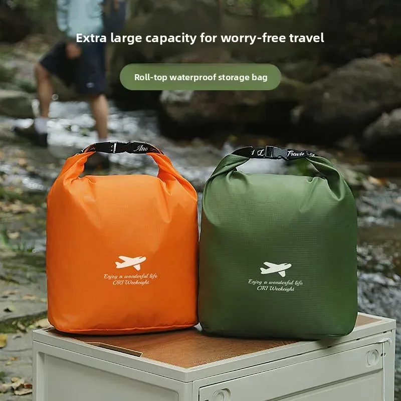 sacs de rangement de voyage à enroulement, en oxford 420d, imperméables, pour équipement de camping et de randonnée, anti-salissures, vert transparent