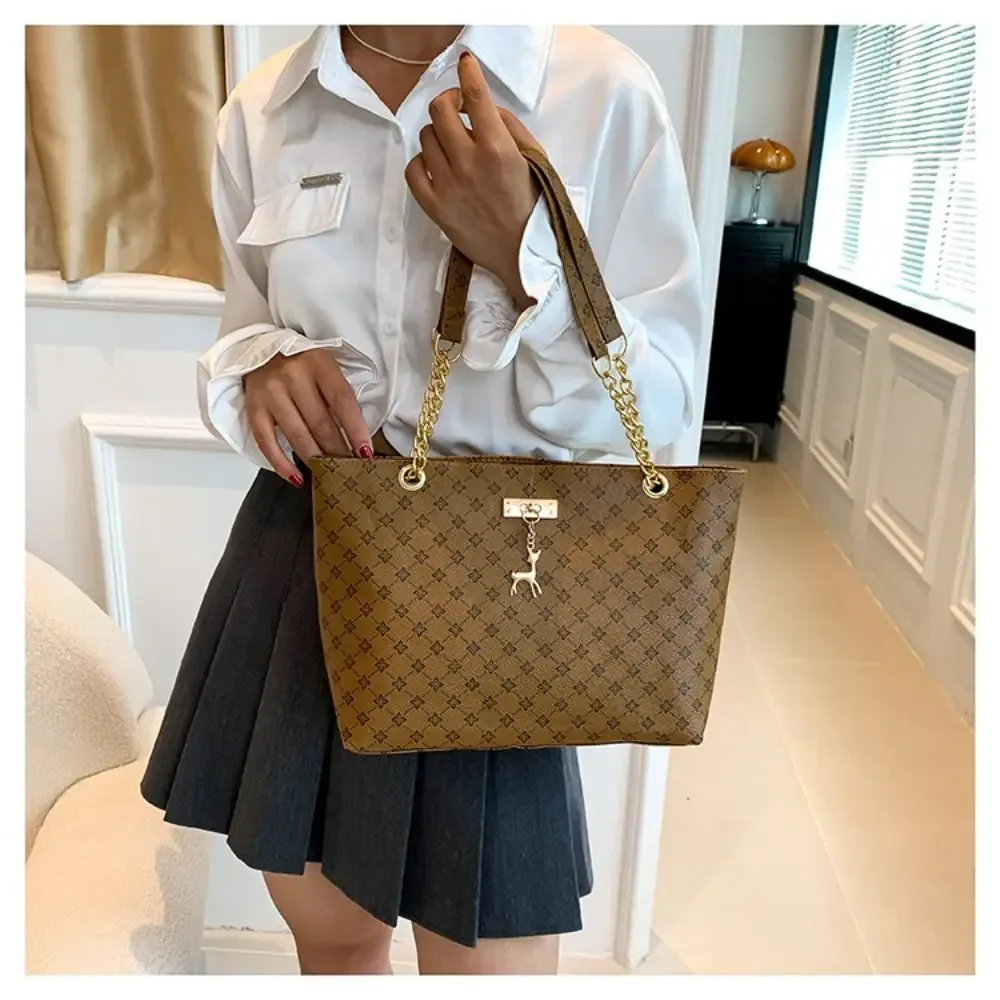 sac fourre-tout design de luxe pour femmes, sac à main de grande capacité imprimé, sac à bandoulière tendance, nouveau sac de shopping