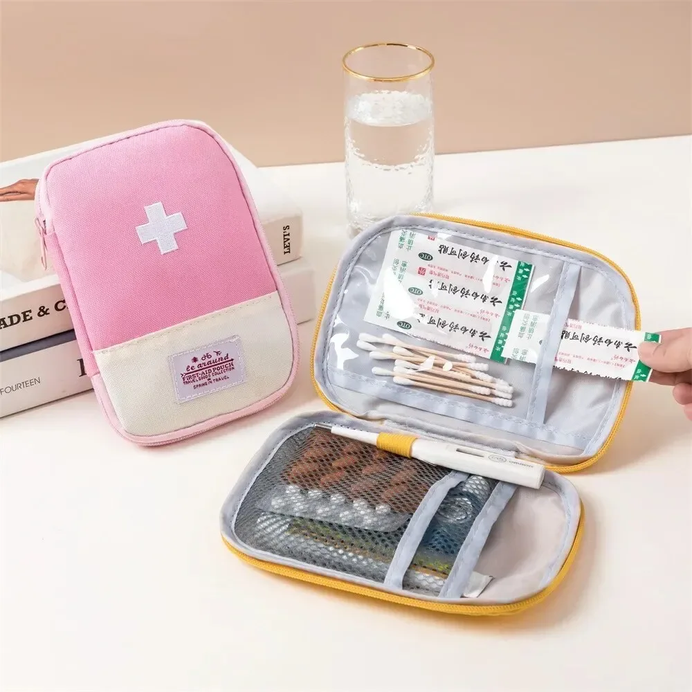 sac de rangement médical portable 3 pièces/ensemble, kit de premiers secours d'urgence pour camping, organisateur, étui à pilules de voyage en plein air à domicile