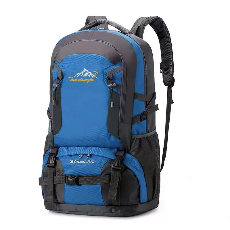 sac à dos d'alpinisme en plein air 60l, sac de rangement de voyage de grande capacité pour camping, sac rampant à fermeture éclair, sac léger portable