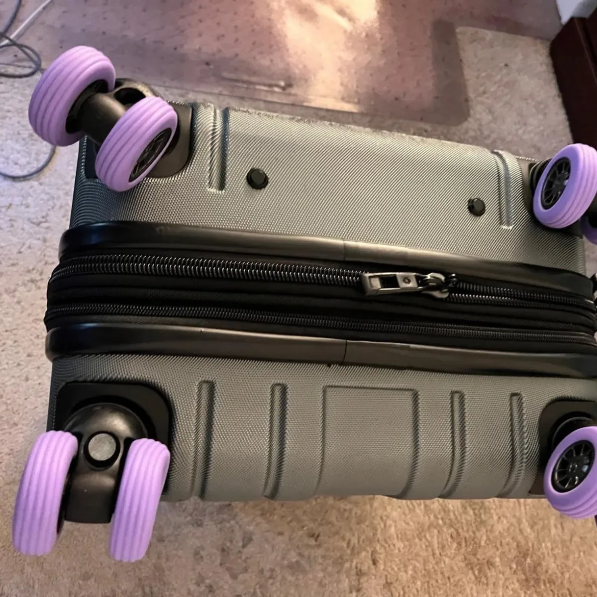 couvre roues valise silicone gel anti rayures motif rayures horizontales protection voyage orange bleu noir