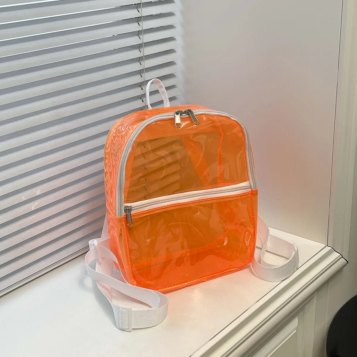 sac à dos holographique transparent, gelée de bonbons, sac de plage, voyage, randonnée, natation, cyclisme en plein air, sac d'école léger, sac de téléphone de rue