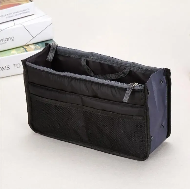 organisateur insérer sac femmes nylon voyage insérer organisateur sac à main sac à main grande doublure dame maquillage cosmétique sac pas cher femme fourre-tout