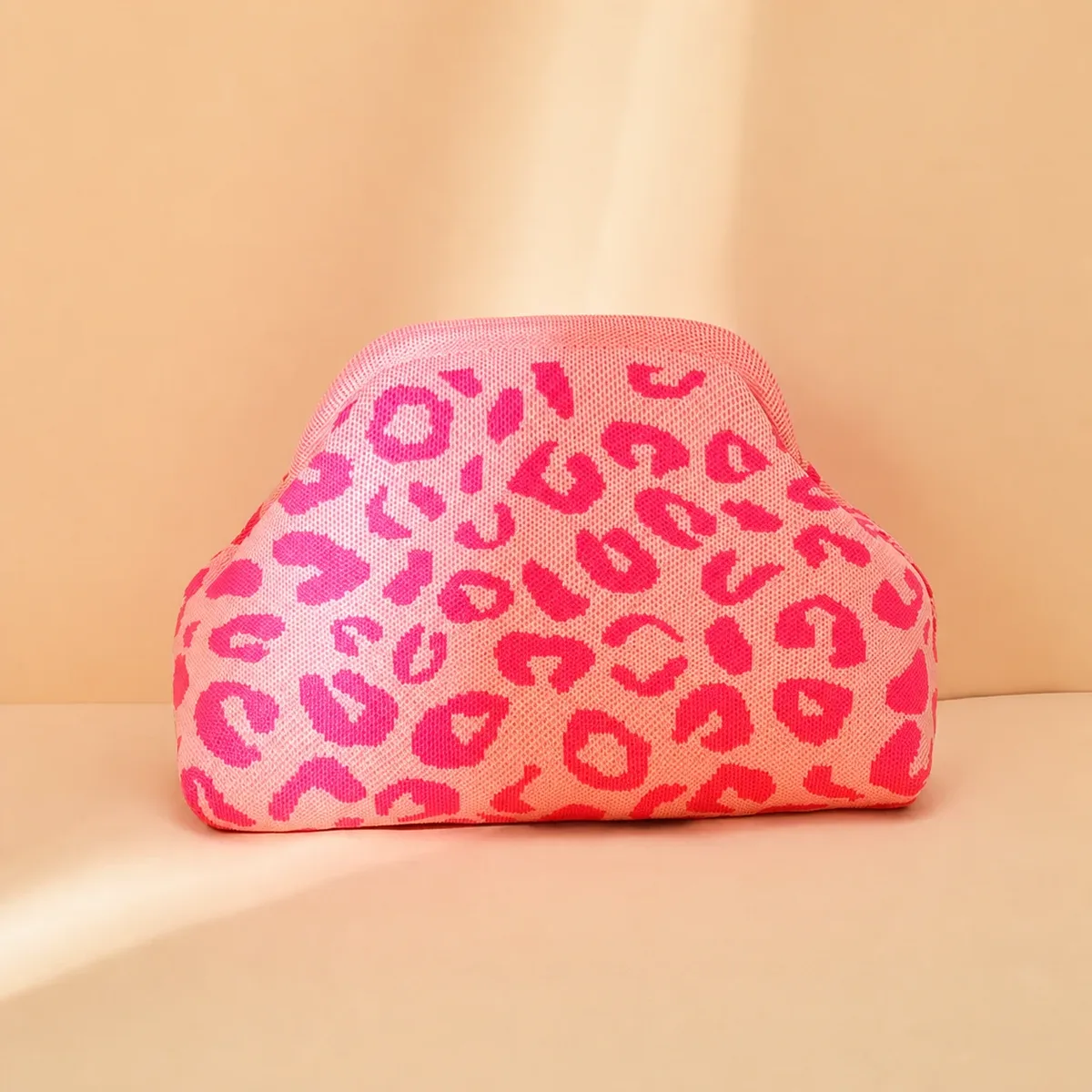 organisateur de maquillage portable, pochette tendance à motifs variés, sac à cosmétiques à main, sac à cosmétiques léger en tricot pour les trajets quotidiens
