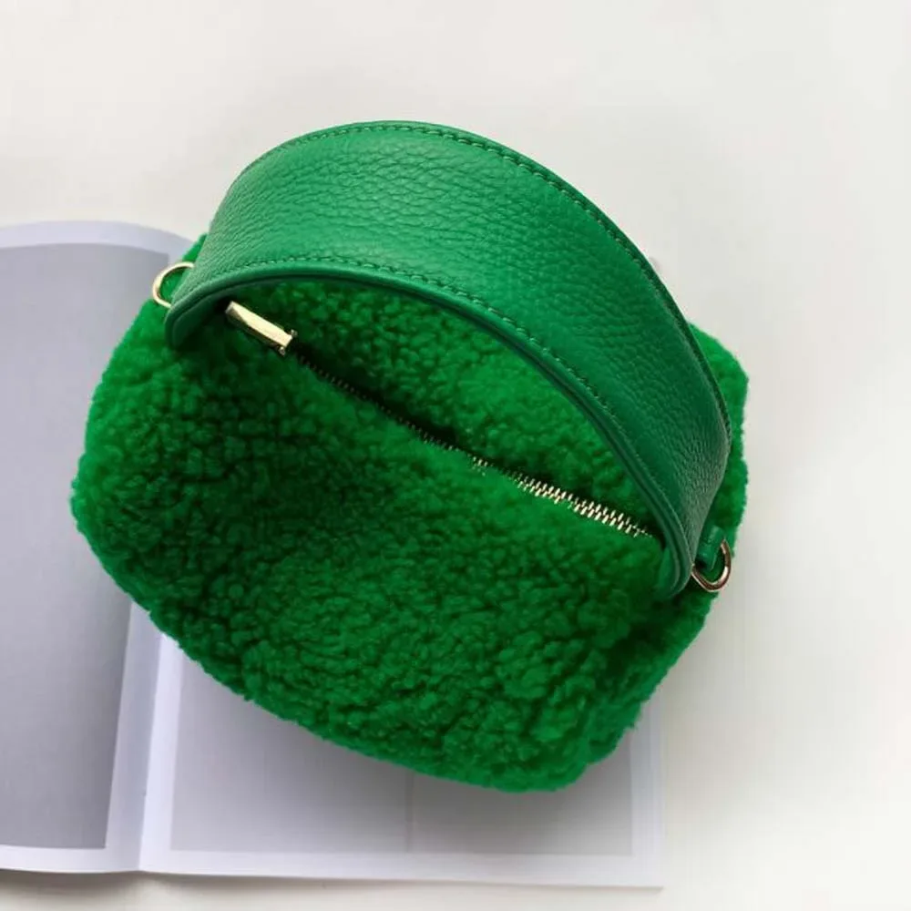 mode fourrure laine d'agneau sacs à main rabat femme conception doux en peluche filles chaîne messager sac à bandoulière bandoulière dames sac à main sacs à main