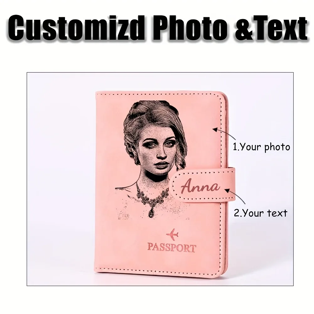 porte-passeport personnalisé avec photo, housse de passeport, pochette pour documents, étui de passeport nouveau style, porte-passeport chat/chien, accessoires de voyage