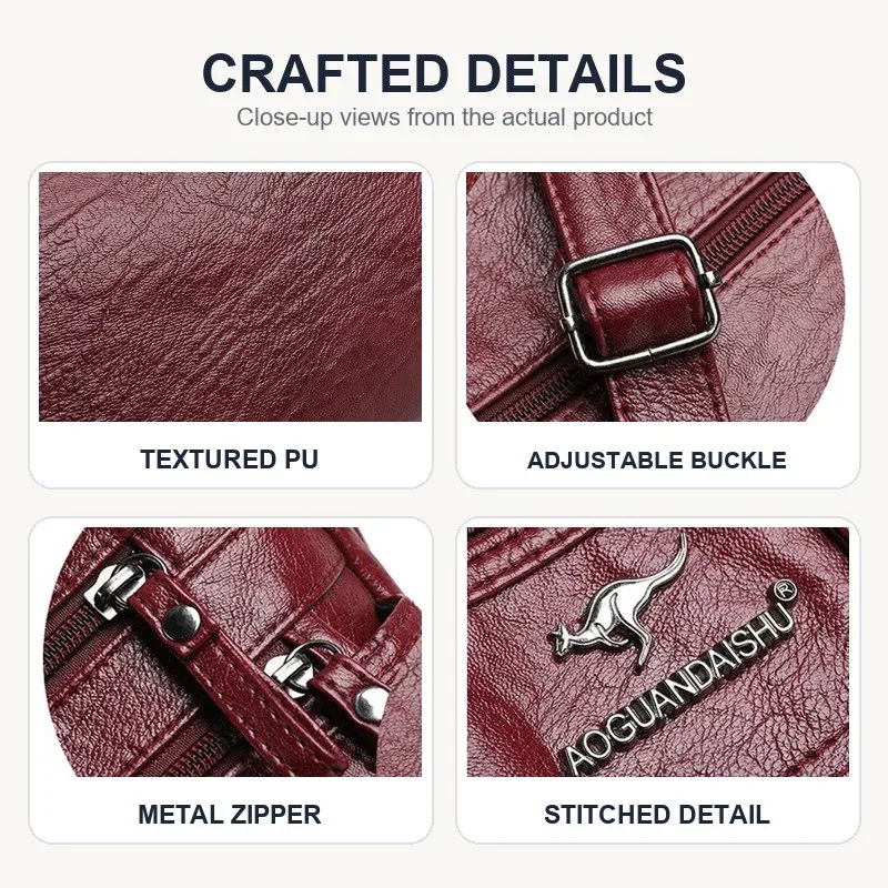 sac mère en cuir souple, sac à bandoulière de grande capacité à la mode pour femmes