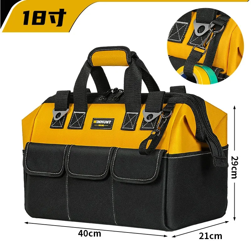 sac à outils robuste, boîte à outils portable à 14 poches, organisateur de rangement, organisation de boîte à outils avec bandoulière réglable