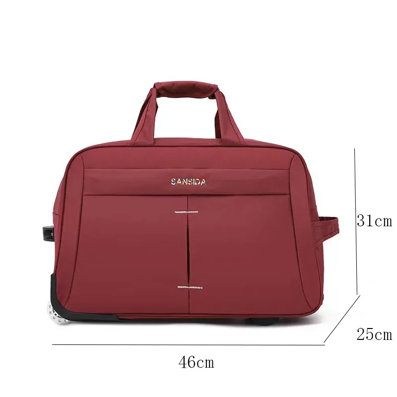 sac de voyage à roulettes oxford étanche pour hommes et femmes, valise à roulettes, bagages à main