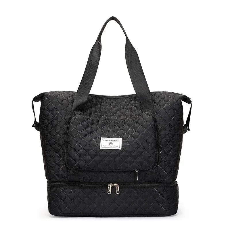 sac de voyage de grande capacité avec compartiment à chaussures indépendant, sac de week-end, sac de voyage pliable pour la salle de sport, le yoga et les voyages