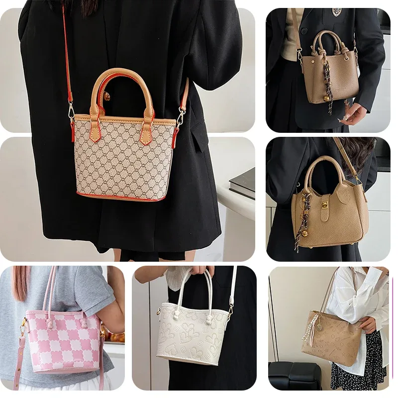 sac fourre-tout fait à la main, sac à main à bandoulière, accessoire artisanal en cuir, ensemble de matériel semi-fini cousu à la main, bricolage