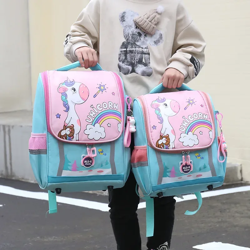 sac à dos licorne pour filles et garçons, mignon, dessin animé, étanche, orthopédique, pour l'école maternelle, pour les classes 1 à 3