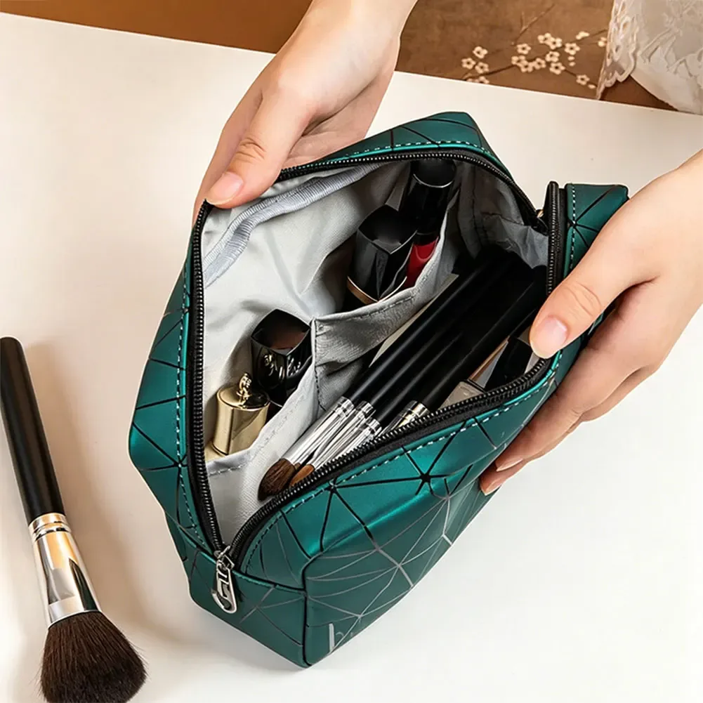 sac à cosmétiques pour femmes, pochette de rangement de maquillage étanche rétro, trousse de toilette de voyage, pour sac à pinceaux de maquillage, trousse de maquillage portable polyvalente