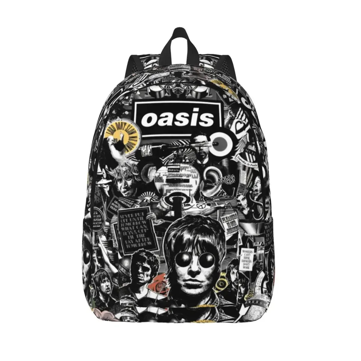 rock band albums de musique britanniques sac à dos classique cadeau étudiant travail o-oasis sac à dos pour hommes femmes collège sacs en toile