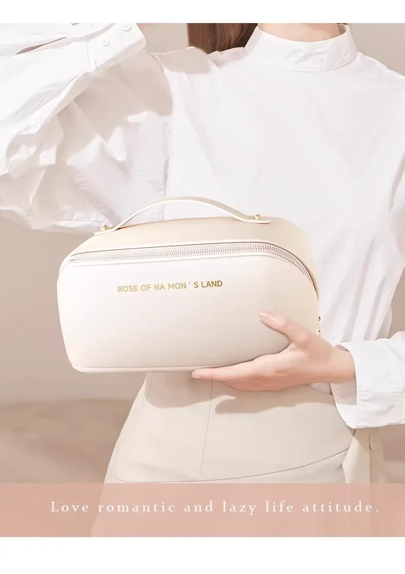 organisateur de maquillage de luxe homefish pour femmes, trousse de toilette, sac de rangement pour cosmétiques, pochette de voyage, étui à maquillage zippé, boîte pour femme