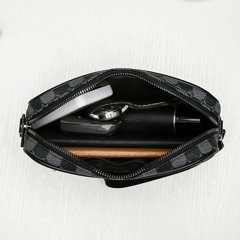 sacs de taille en cuir pu pour hommes, sacs à bandoulière d'affaires de qualité supérieure pour hommes, rangement de voyage à la mode, sacs à bandoulière pour téléphone, pochette
