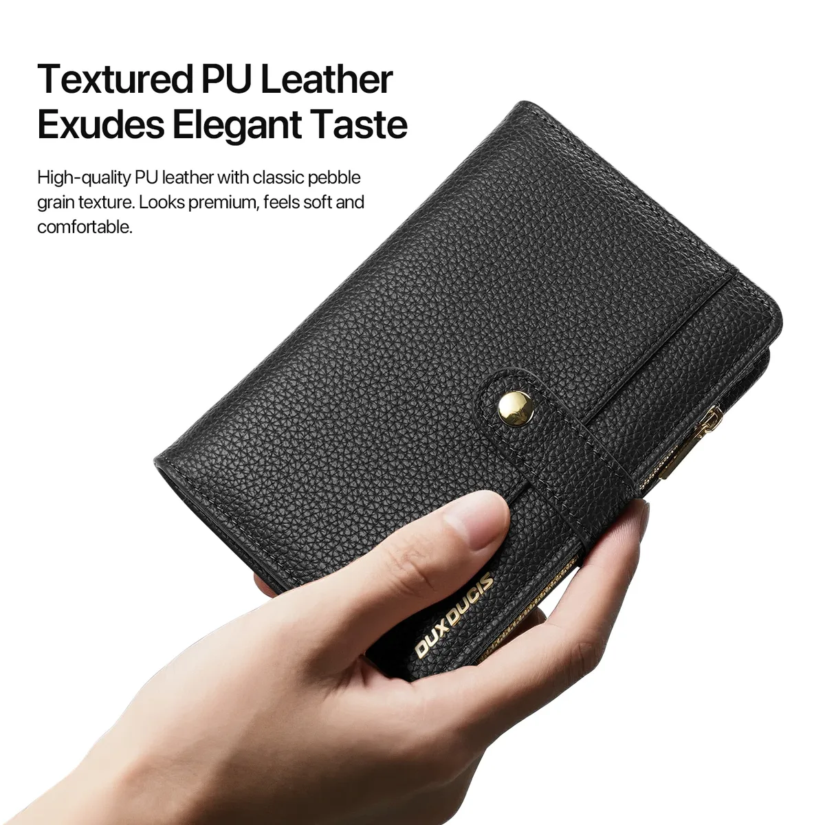 nouveau portefeuille porte-passeport unisexe de grande capacité-organisateur de carte de voyage en cuir pu bloquant rfid avec pince à billets