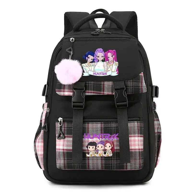 sac à dos d'étudiant k-pop demon hunters, cartable de grande capacité pour adolescents, sac à dos de voyage pour ordinateur portable pour femmes, cadeau