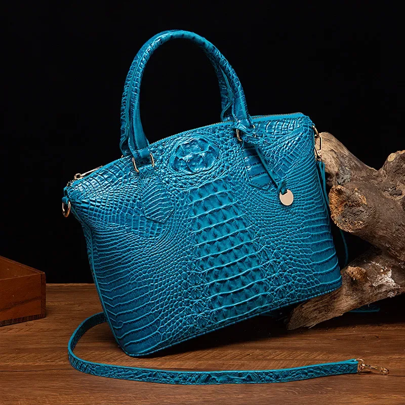 sac à bandoulière en cuir gaufré croco grande capacité, sac à main de luxe ombré pour femme, sac de voyage, cadeau