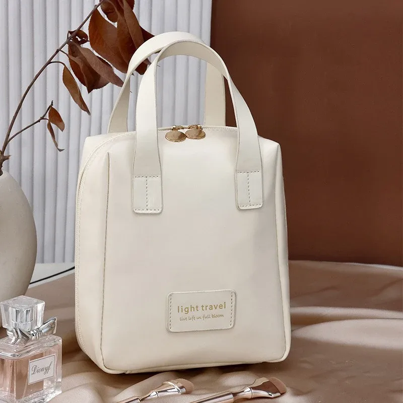 sac à cosmétiques portable de grande capacité, sac de rangement de maquillage étanche, sac de rangement de cosmétiques tendance de haute valeur esthétique
