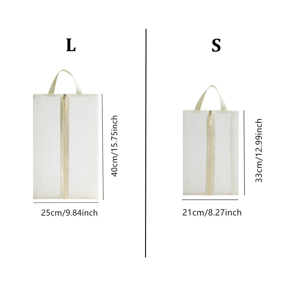sac à chaussures en nylon respirant avec poignée, sac de rangement portable et respirant pour chaussures, sac de rangement pour maquillage et linge sale