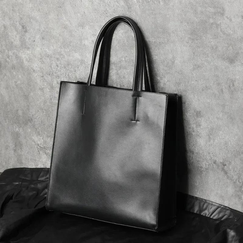 sac à main vertical grande capacité pour hommes, tapis pliable, sac pour ordinateur portable avec sous-sac, matériau pu souple, maletin cuero hombre