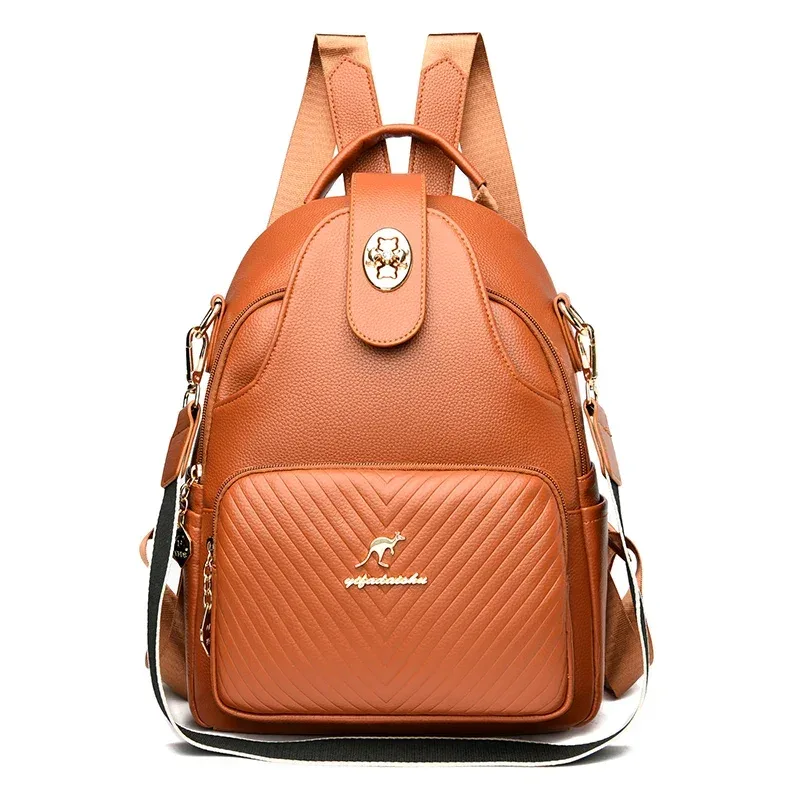 sac à dos en cuir souple pour femmes, sac à bandoulière de bonne qualité, marque de luxe célèbre, nouvelle collection 2024