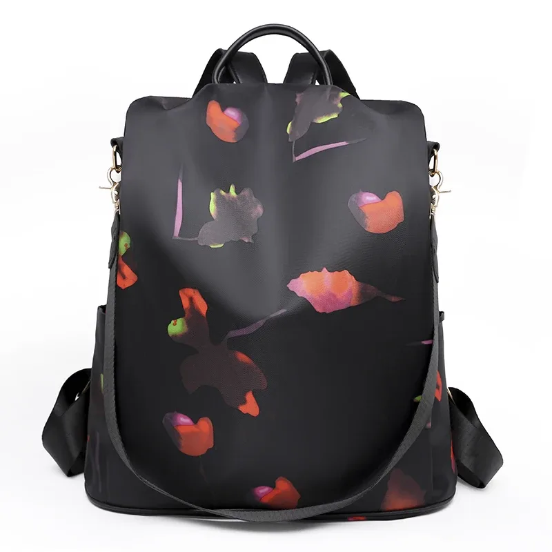 sac à dos oxford étanche pour femmes, sac à dos antivol à la mode, sac d'école imprimé de haute qualité, grande capacité, 2024