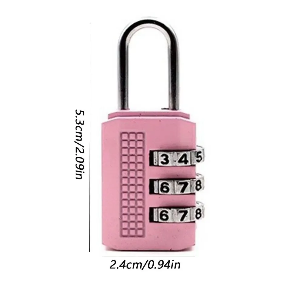 mini cadenas multifonctionnel à combinaison à 3 chiffres, couleur unie, antivol, en alliage, pour sac à main