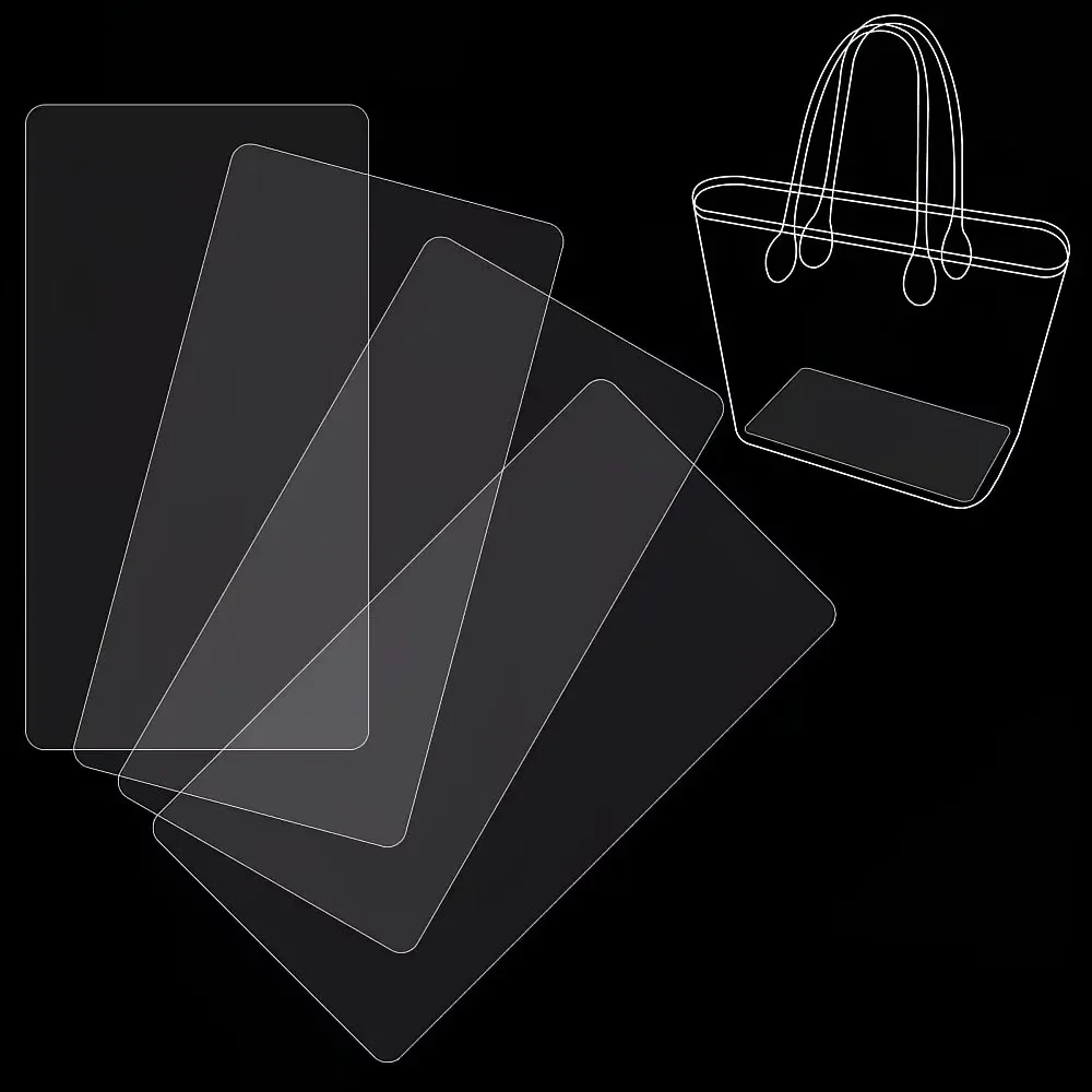 Organisateur Voyage Plastique Transparent Rose Sac Main Pliant Poignées Blanches Set Trois Sacs Compartiments