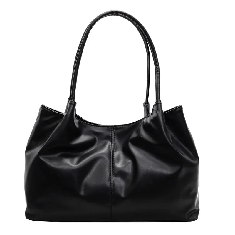 sac à main pour femme tendance, grande capacité, sac fourre-tout pour les trajets quotidiens, sac à bandoulière pour femme, sac à main en cuir pu souple noir, shopping
