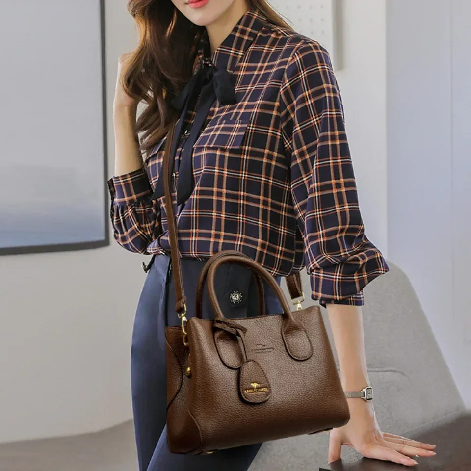 sacs à main pour femmes à 3 couches, sacs à bandoulière de luxe, sacs en cuir souple de haute qualité, sacs messager tendance pour femmes, sac à main