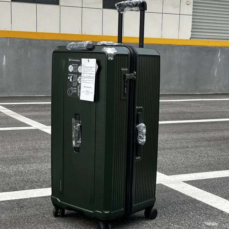valise de grande taille avec cinq roues et frein, bagage cabine en pc de 30 pouces, valise de voyage avec serrure tsa, 22/26/34 pouces