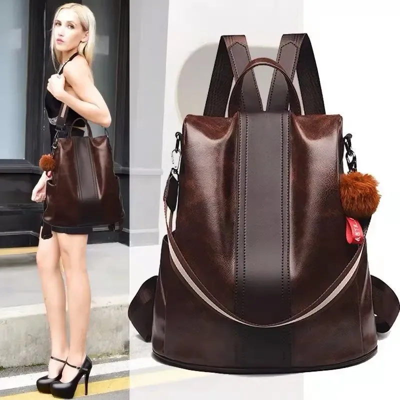 nouveauté vente chaude femmes sac à dos sac à main en cuir pu anti-vol sac à bandoulière décontracté mode dames sacoche sacs