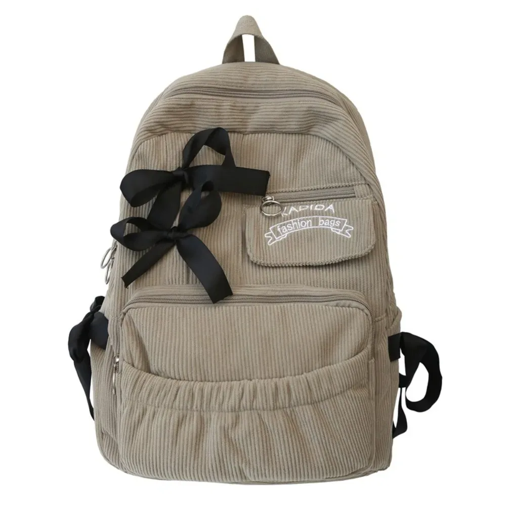 sac à dos d'étudiant à nœud papillon mignon, sac à dos d'école plissé de grande capacité, sac à dos à nœuds réglables