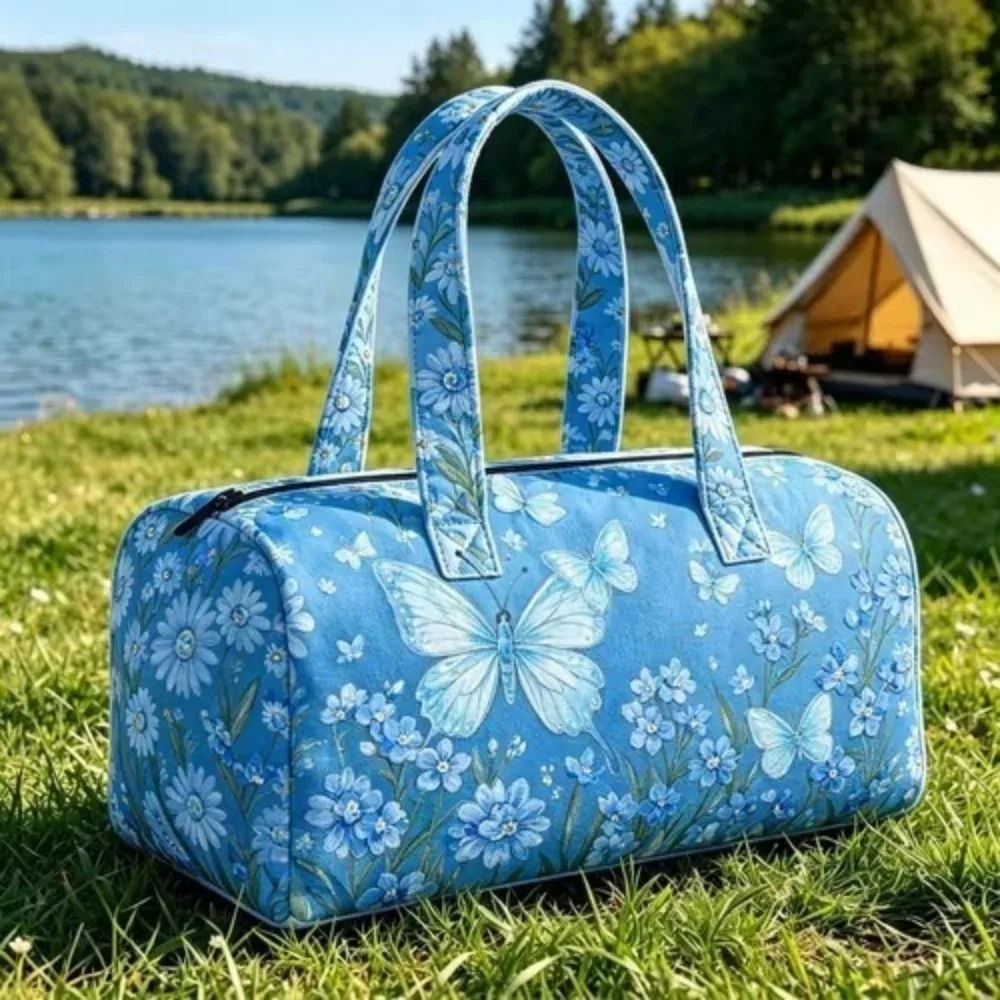 sac de voyage matelassé rose flamant rose, sac de voyage pour vacances d'été tropicales, bagage à main, sac de plage, de sport, avec un animal mignon