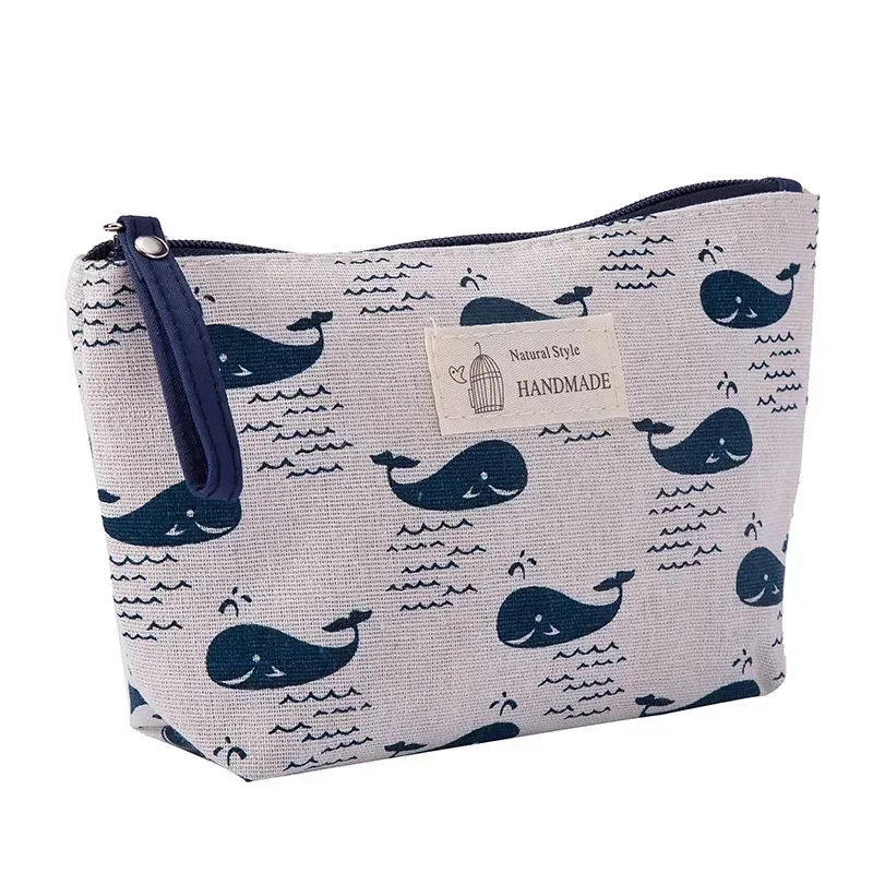 nouveau femmes voyage sac cosmétique toile portable fermeture éclair sacs de maquillage femme sacs à main trousse à crayons articles de toilette stockage sac de lavage chaud