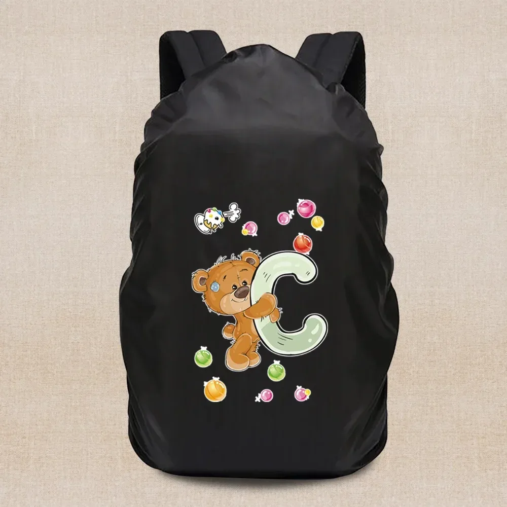 housse de pluie portable légère, housse de voyage série ours 20-70l, sac à dos de camping, étanche à la poussière, accessoires de voyage