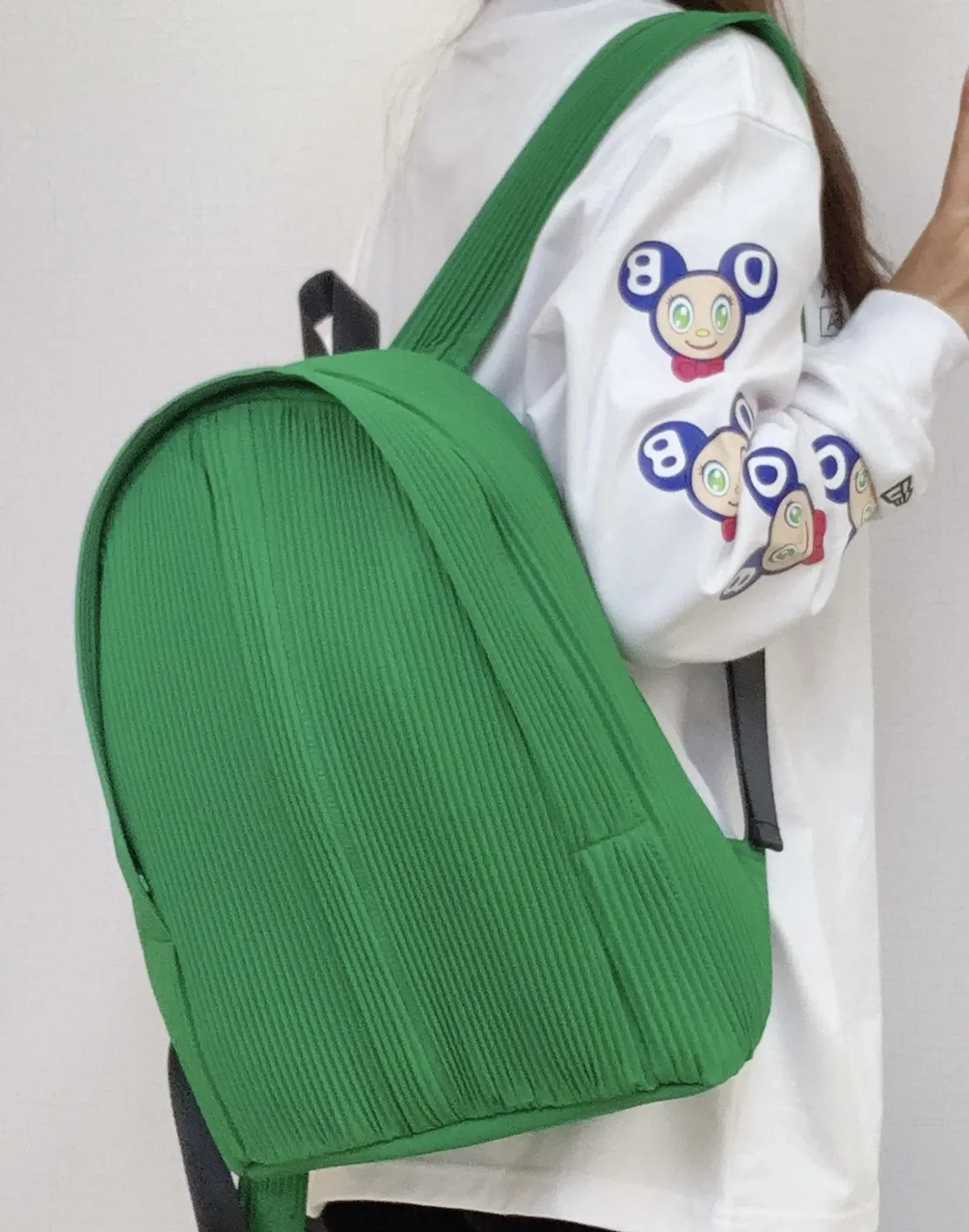 yudx-sac à dos plissé à épaules avec fermeture éclair, couleur unie, design décontracté, voyage, école, sortie, nouvelle collection 2024