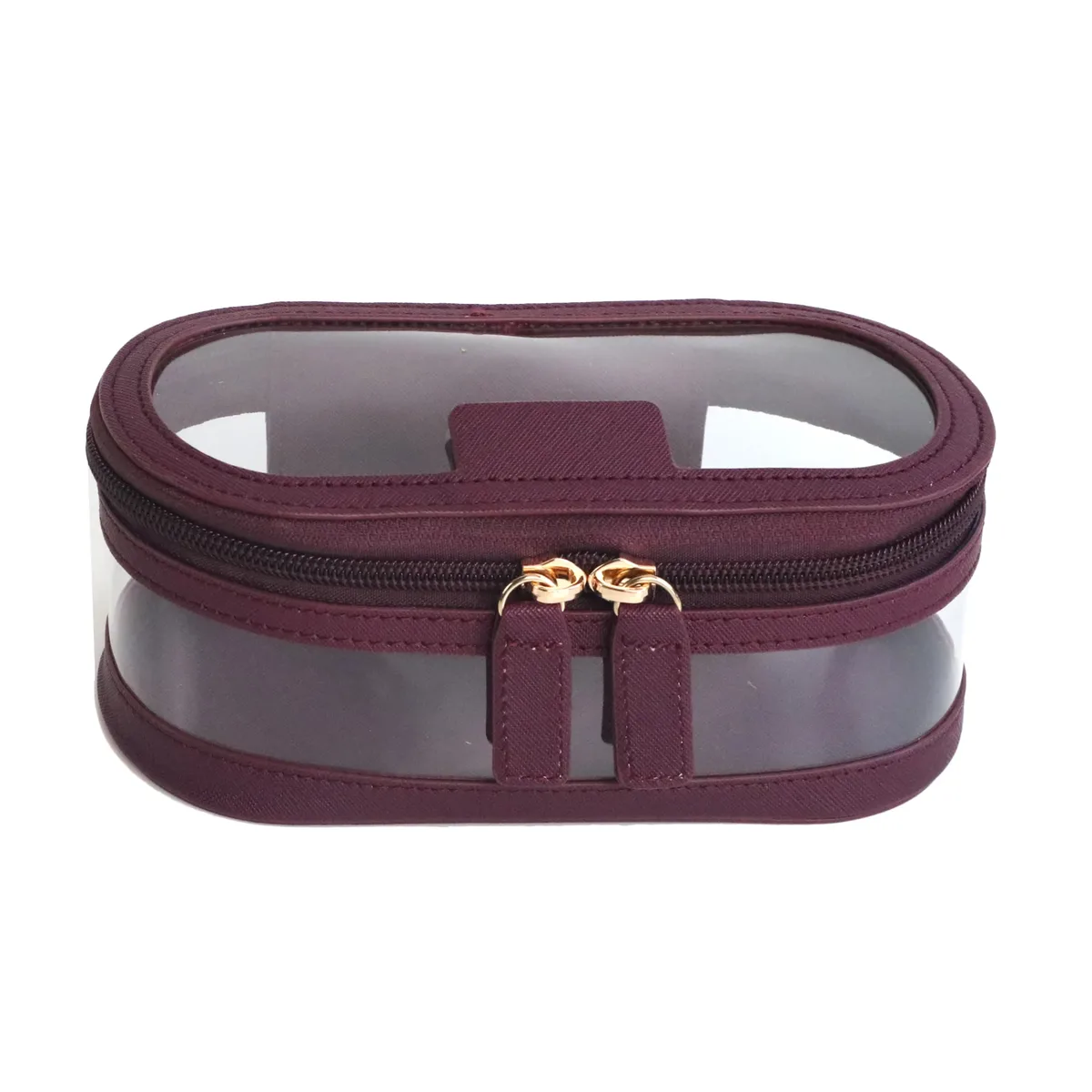 sac pour pinceaux cosmétiques en cuir saffiano avec lettres personnalisées, sac de rangement transparent multifonction de voyage étanche, étui de capacité