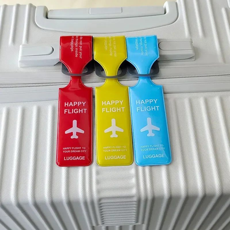 étiquettes de bagage en pvc pour avion, carte d'embarquement, étiquettes de valise anti-perte, étiquette de bagage, nom, identification, adresse, accessoires de voyage