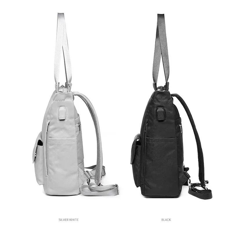 femmes sac à dos étanche élégant sac à dos pour ordinateur portable 13 13.3 14 15.6 pouces mode coréenne oxford toile usb collège sac à dos sac fem