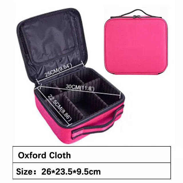 trousse de maquillage professionnelle de marque féminine, organisateur de cosmétiques d'esthéticienne à la mode, boîte de rangement, valise à outils pour ongles, sac de maquillage pour femmes