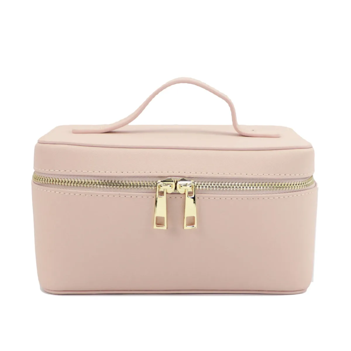 saffiano – trousse de toilette de voyage en croûte de cuir pour femmes, sac portable suspendu, boîte de rangement de maquillage, kit dopp, sac à cosmétiques pour femmes