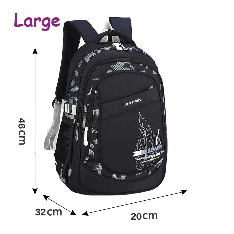sac d'école enfants sacs à dos décontractés en nylon grande taille sacs d'école pour étudiants 7-14 ans sac à dos d'école étanche pour garçon sac à dos pour enfants