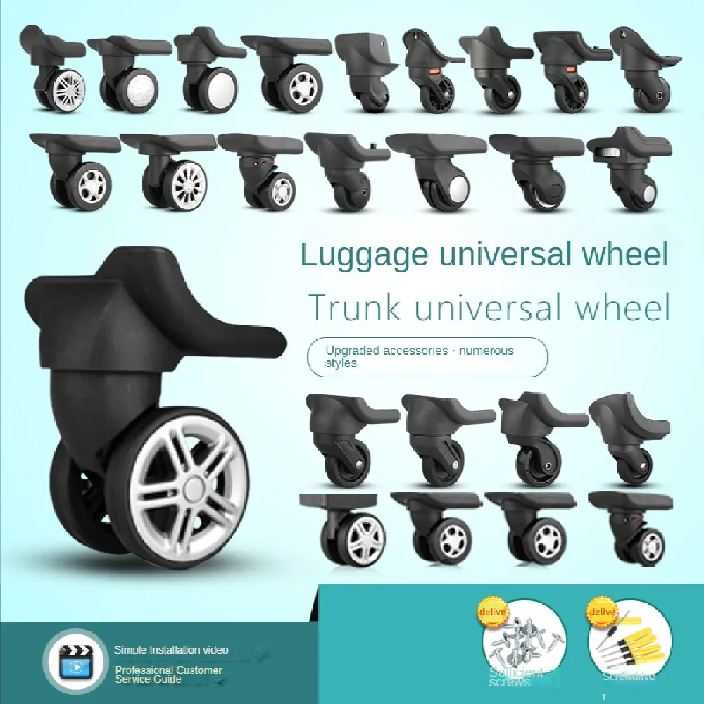 roues universelles trolley accessoires bagage nylon noires déplacement facilité ergonomiques voyage reparation sac valise